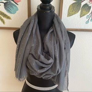 Grey Studded Scarf